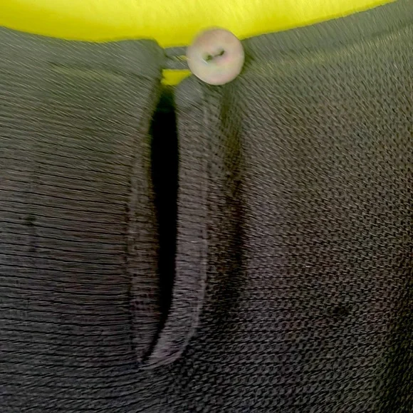 Eileen Fisher L Long Black Dress Vintage light Knit o/p $450 worn dry cleand - Picture 3 of 4